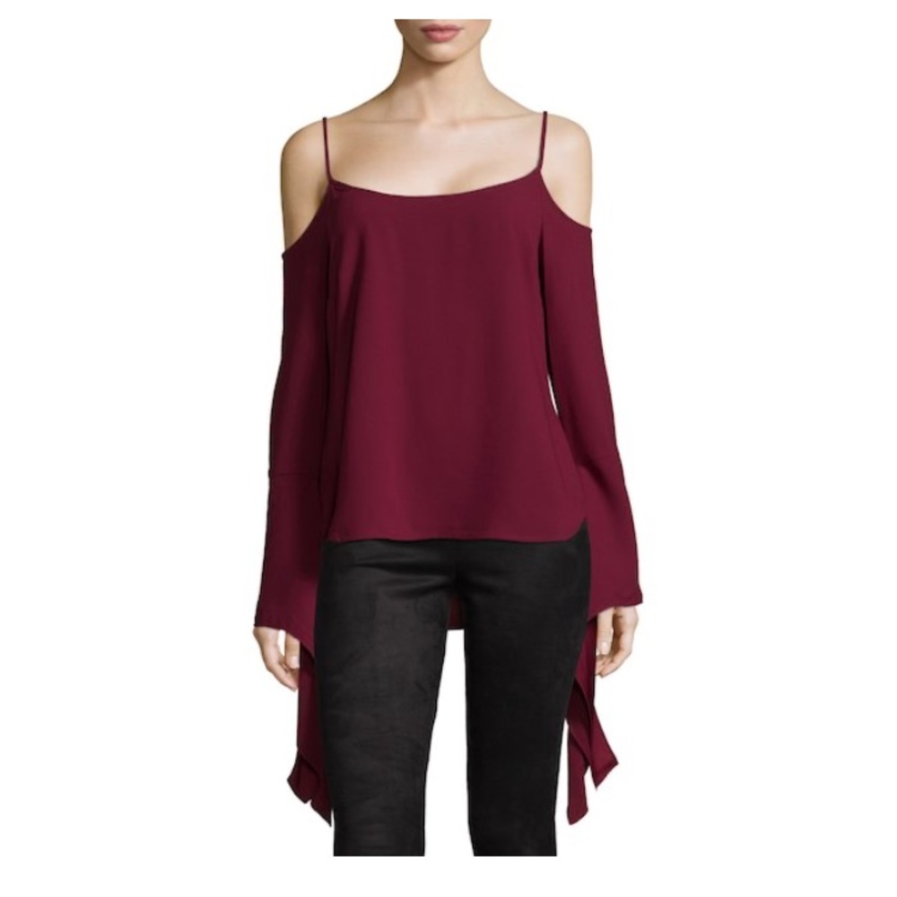 BCBG Maxazria Cold shoulder Blouse black